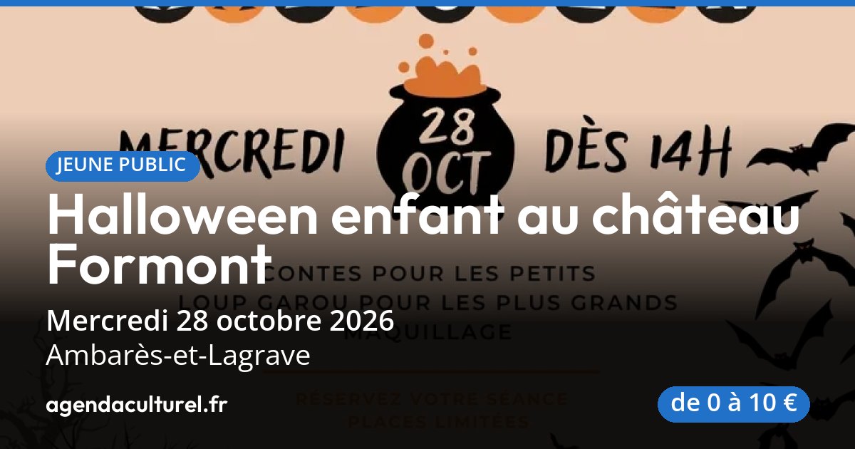 Halloween enfant au château Formont le 28 oct. 2026