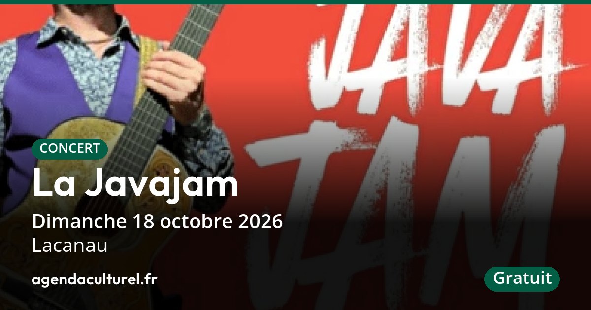 La Javajam à Lacanau le 18 octobre 2026, concert jazz
