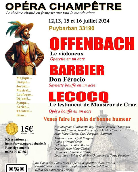Opéra champêtre à Puybarban