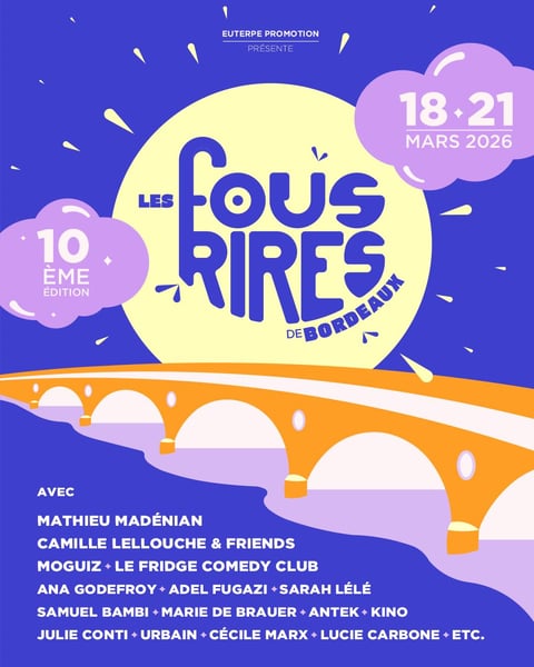 Affiche Les Fous Rires de Bordeaux 2026