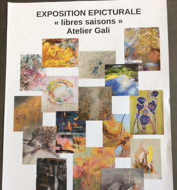 Exposition de l'association l'Epicturale - Les quatre saisons (peinture abstraite)