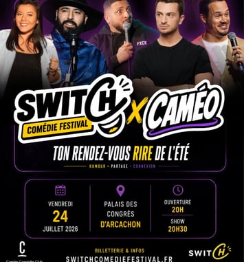 Switch × Caméo Comédie Festival 2026 affiche