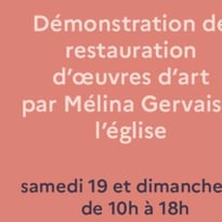 Démonstration de restauration d'œuvres d'art