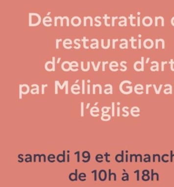 Démonstration de restauration d'œuvres d'art