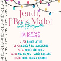 Soirée Guinguette "Jeudi, j'Bois-Malot"