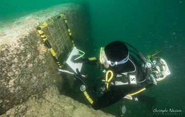 Plongée sous-marine sur les blockhaus engloutis du Bassin d'Arcachon
