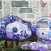 Souffle de douceur, Aimère 2026, Technique mixte, peinture acrylique et collages sur toile H 60 x L 80 cm. « Une invitation au lâcher-prise et à la reconnexion à soi, où la transparence de la couleur et les mots collés célèbrent la lenteur comme une douce alliée. »