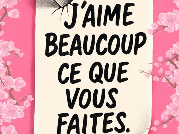 J'aime beaucoup ce que vous faites