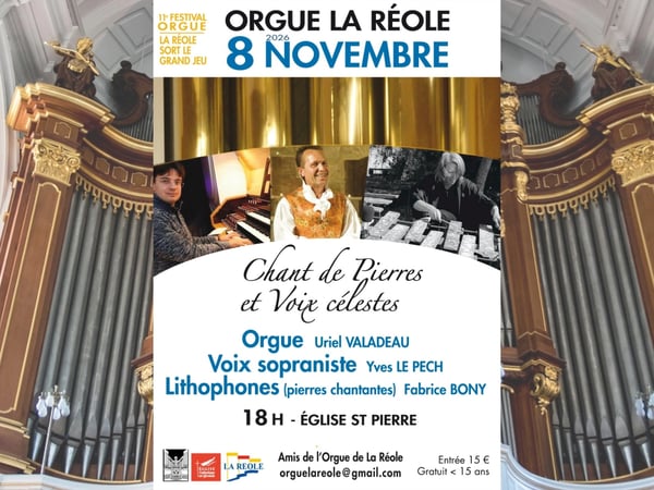 Chants de pierre et voix célestes lithophone, voix, orgue